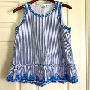 Vineyard vines sleeveless embroidered top